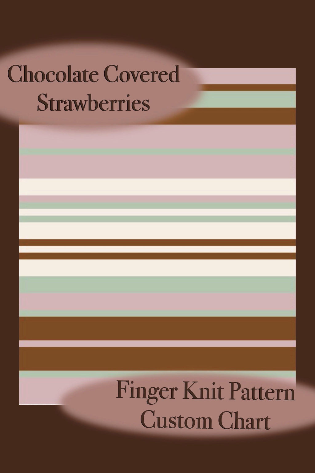Chocolate Covered Strawberries - Finger Knit Pattern - (PDF File Only) - Chunky Blanket Pattern
