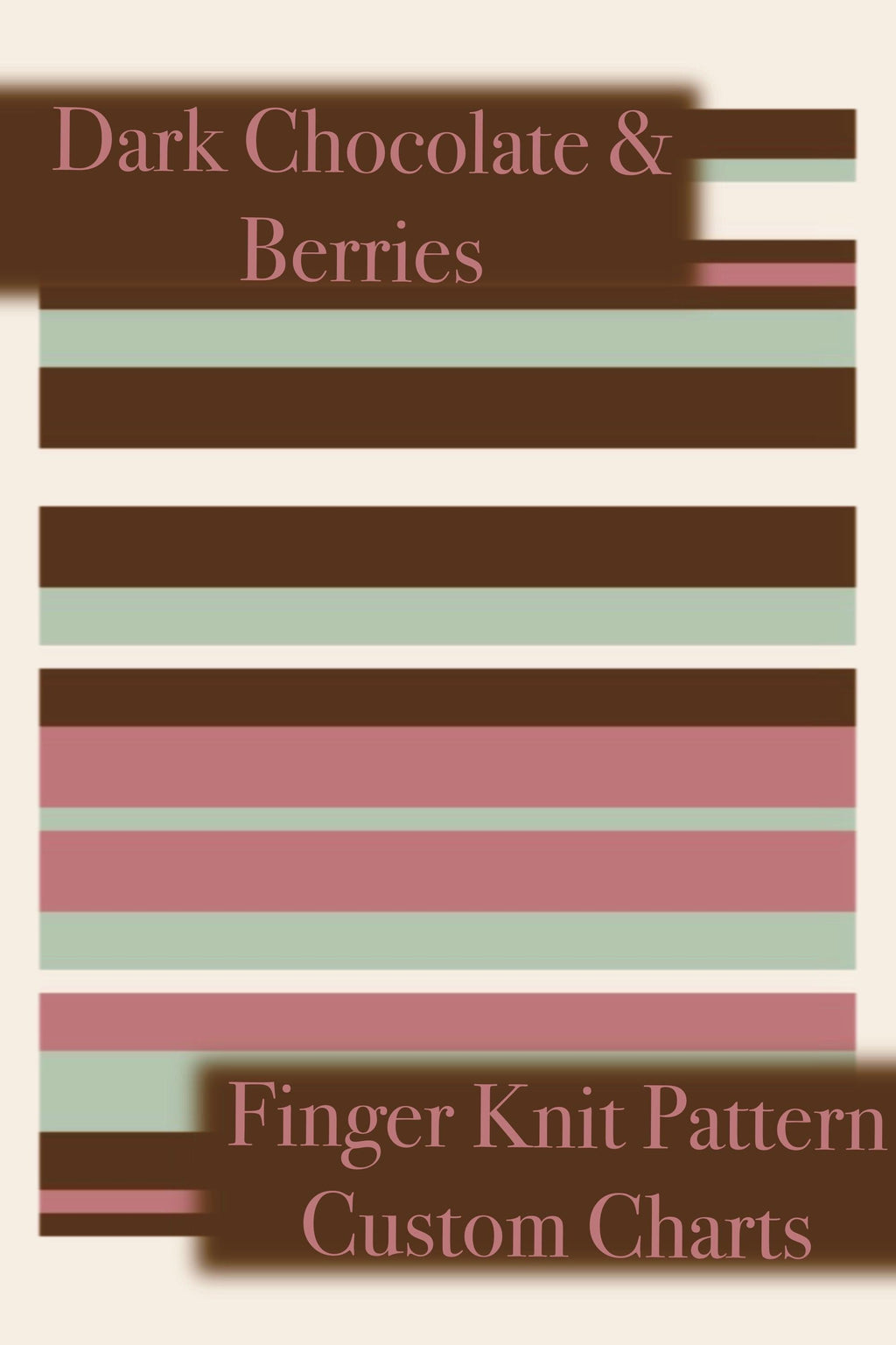 Dark Chocolate and Berries - Finger Knit Pattern - (PDF File Only) - Chunky Blanket Pattern