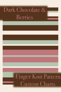 Dark Chocolate and Berries - Finger Knit Pattern - (PDF File Only) - Chunky Blanket Pattern