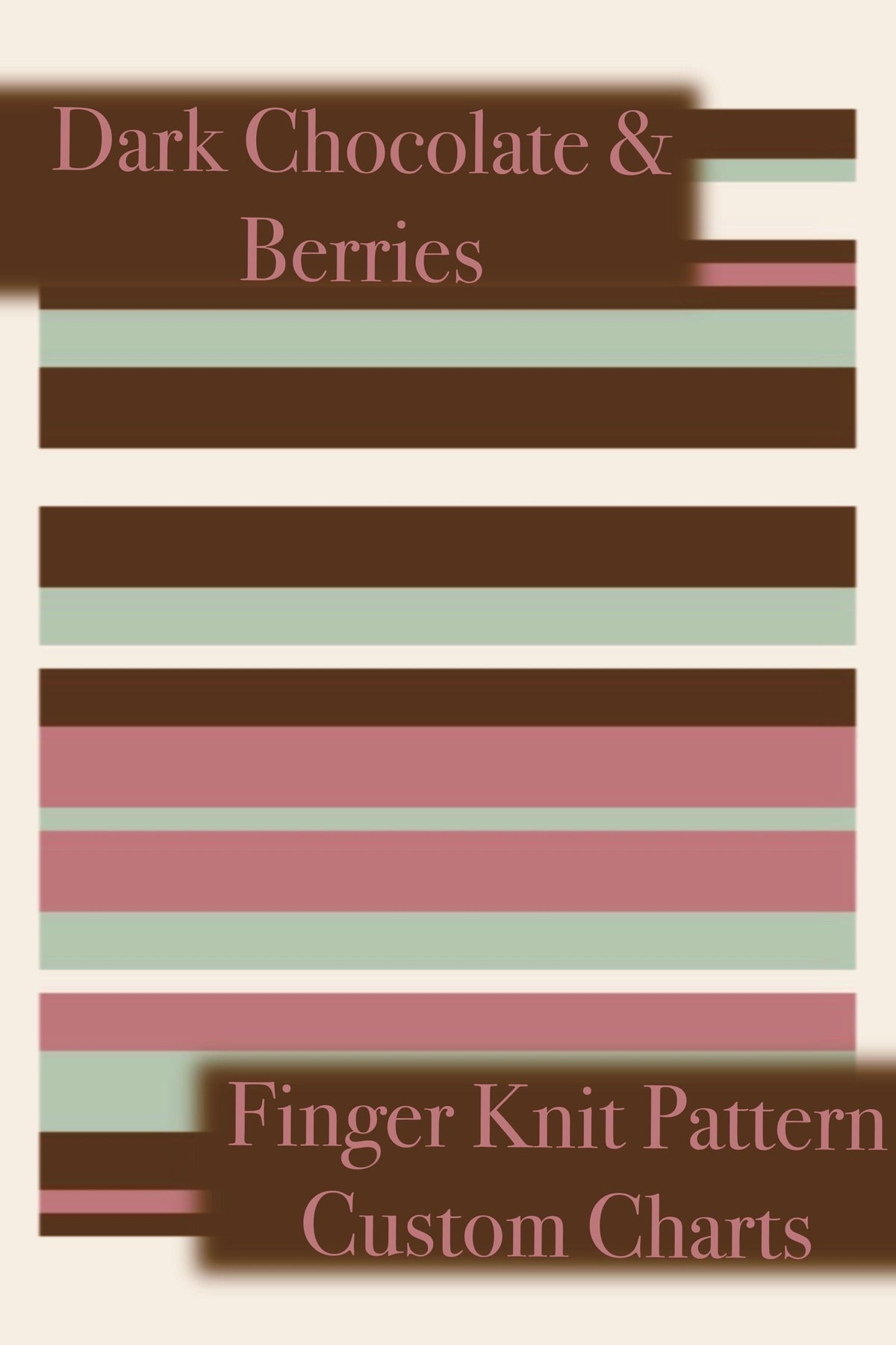 Dark Chocolate and Berries - Finger Knit Pattern - (PDF File Only) - Chunky Blanket Pattern