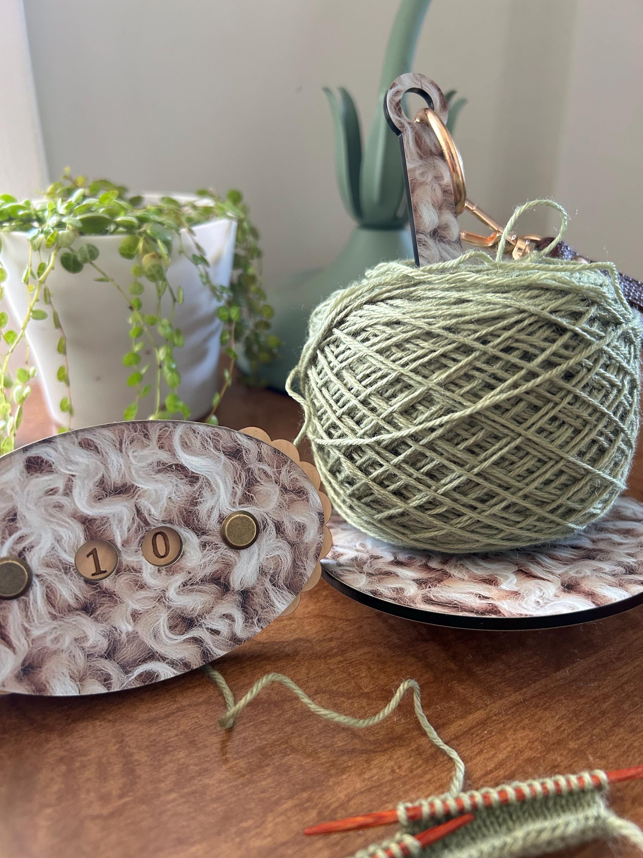 Row Counter for Knitting and Crochet Sheep’s Wool Pattern