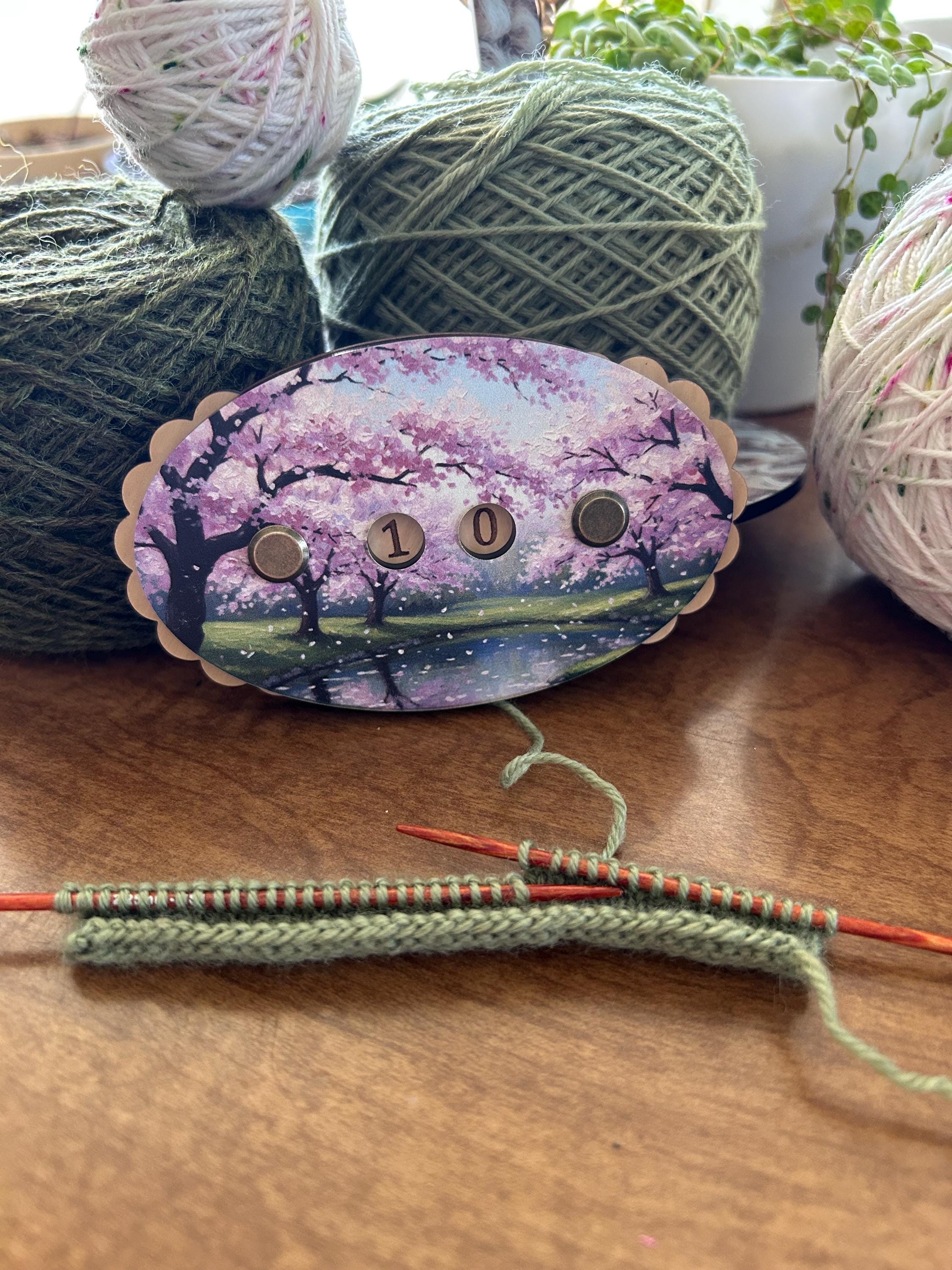 Row Counter for Knitting and Crochet Cherry Blossom Tree
