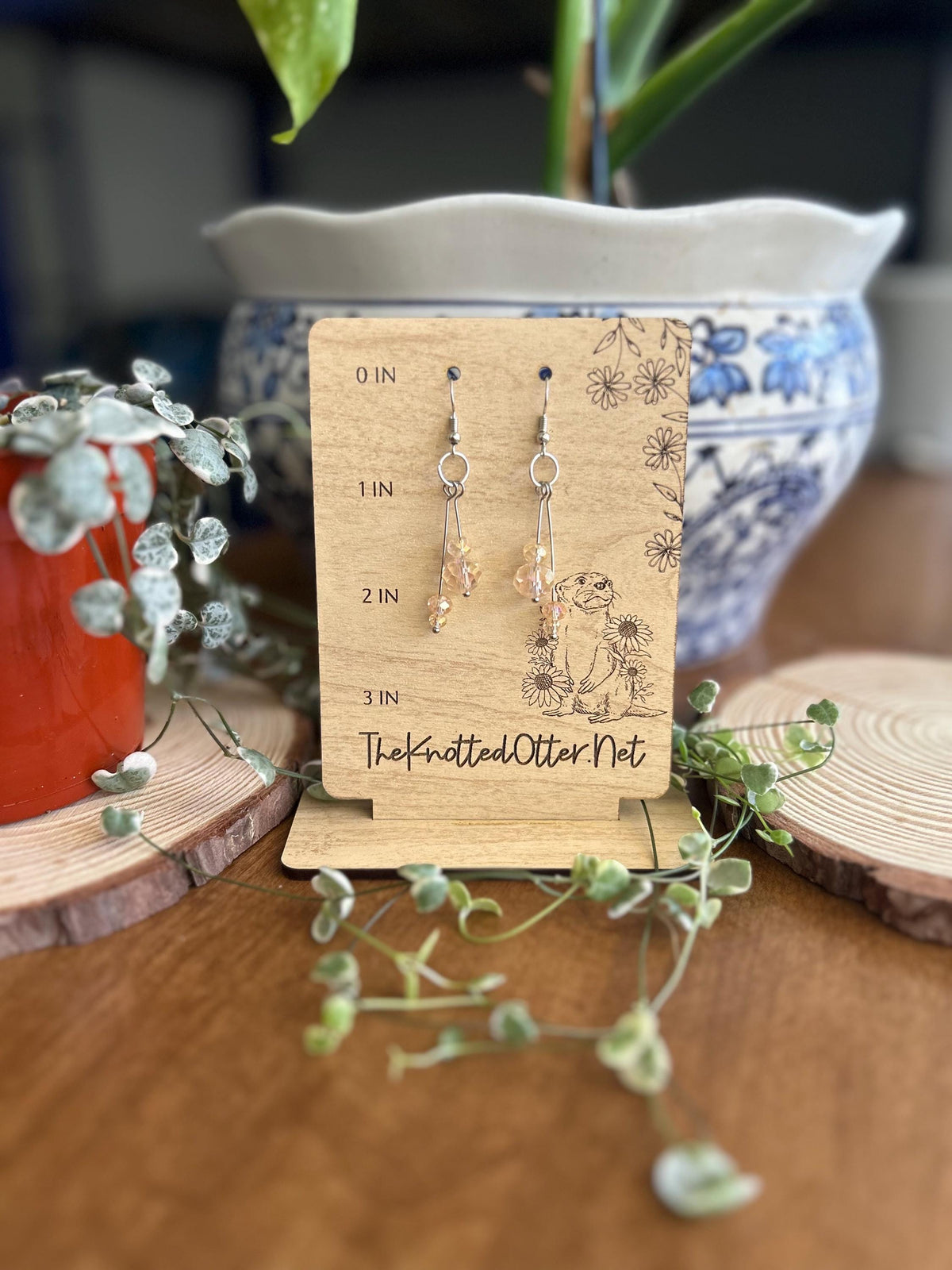 Dangle Earrings | Glass Bead Earrings | Gemstone Dangle Earrings