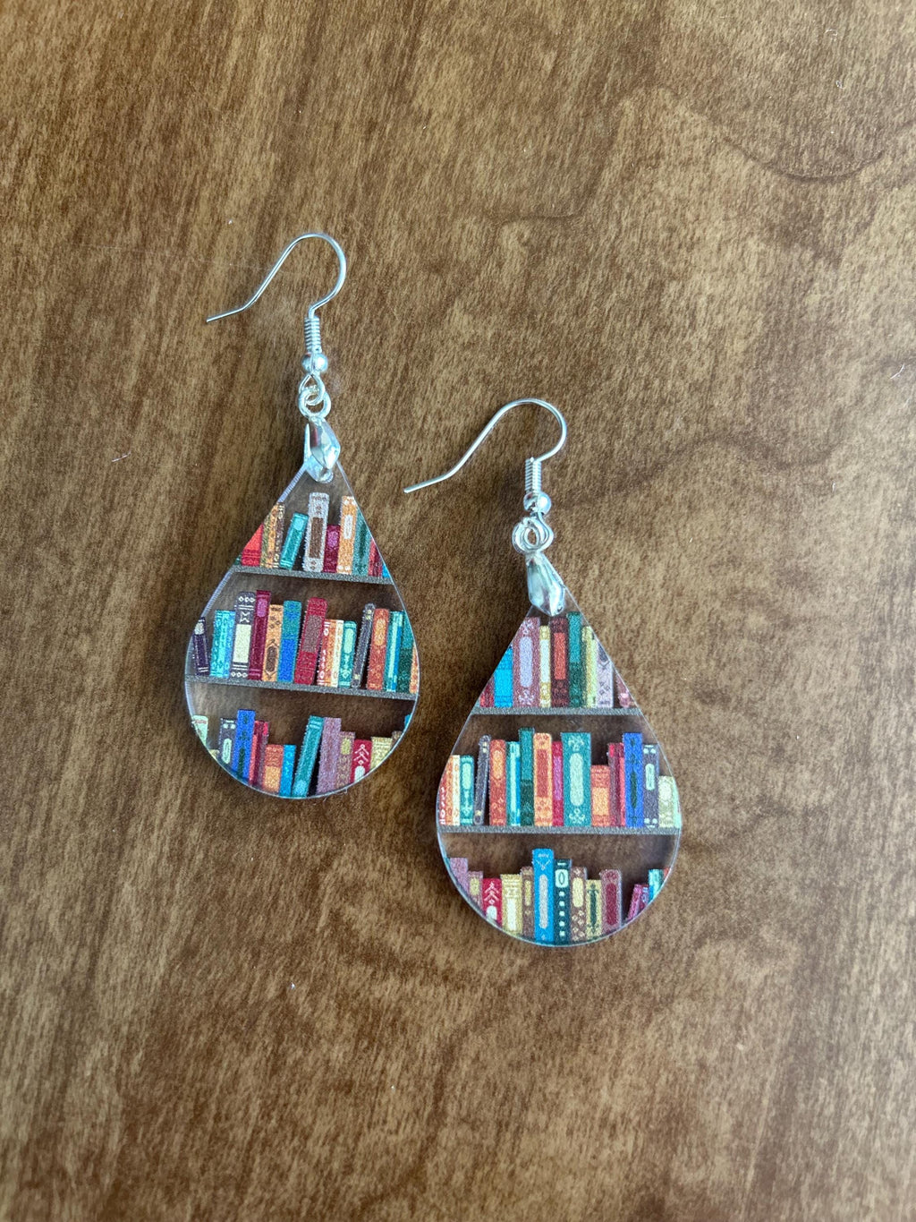 Cute Book Earrings | Bookish gift for teacher librarian | Acrylic Dangle Earrings