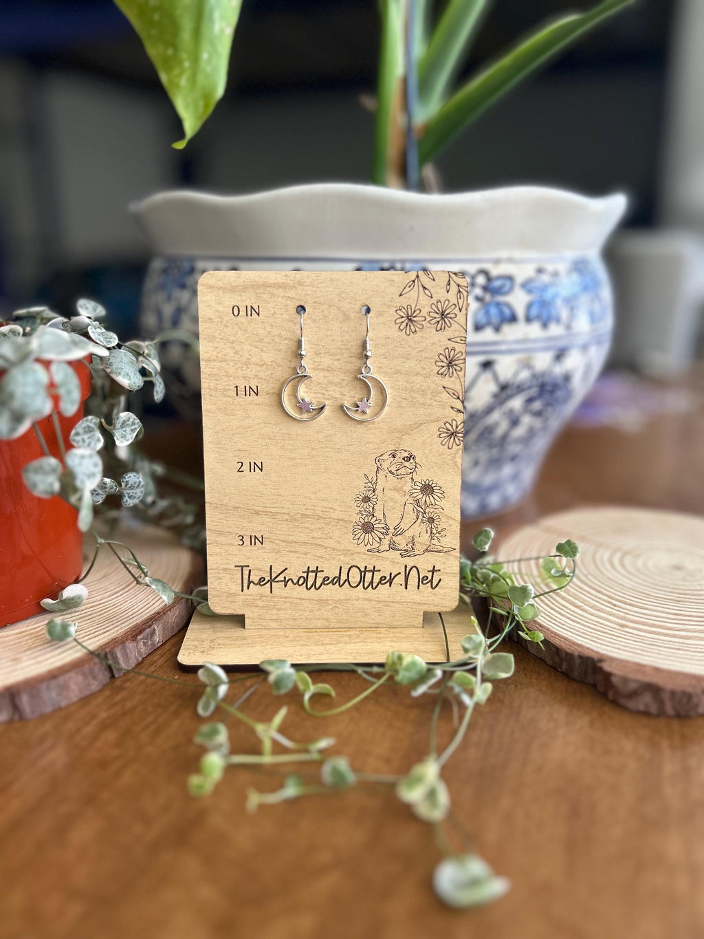 Moon and Star | Dangle Charm Earrings | Cute Dangle Earrings