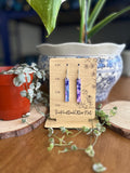 Violet Earrings | Rectangle Drop | Acrylic Dangle Earrings
