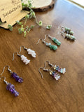 Chip Bead Dangle Earrings | Natural Stone Earrings | Gemstone Dangle Earrings