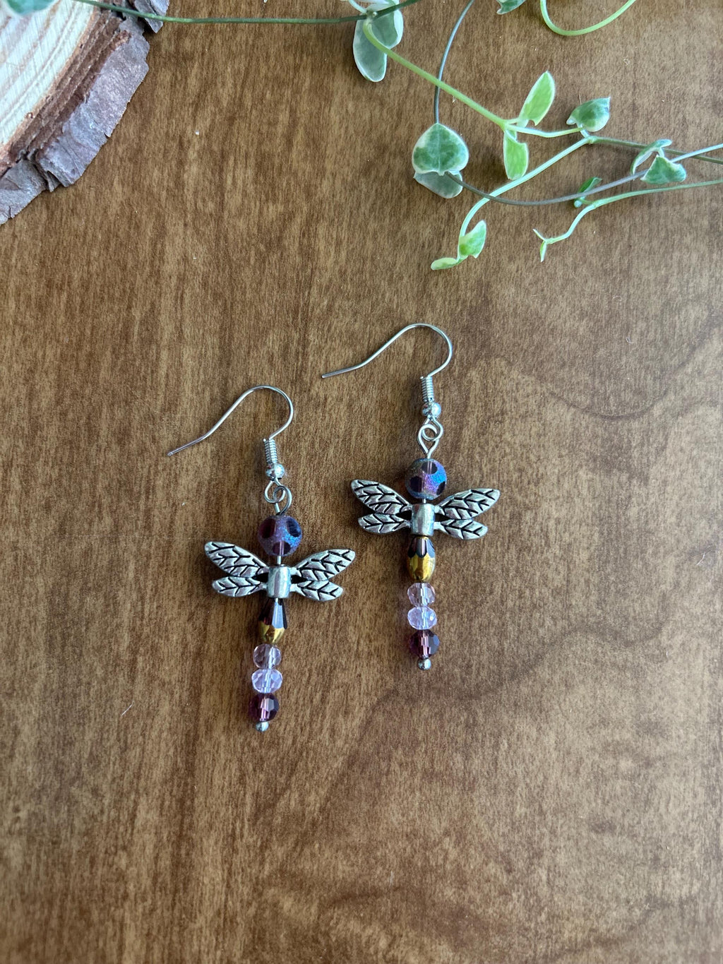 Dragonfly Earrings | Dangle Beaded Dragonfly | Cute Dangle Earrings