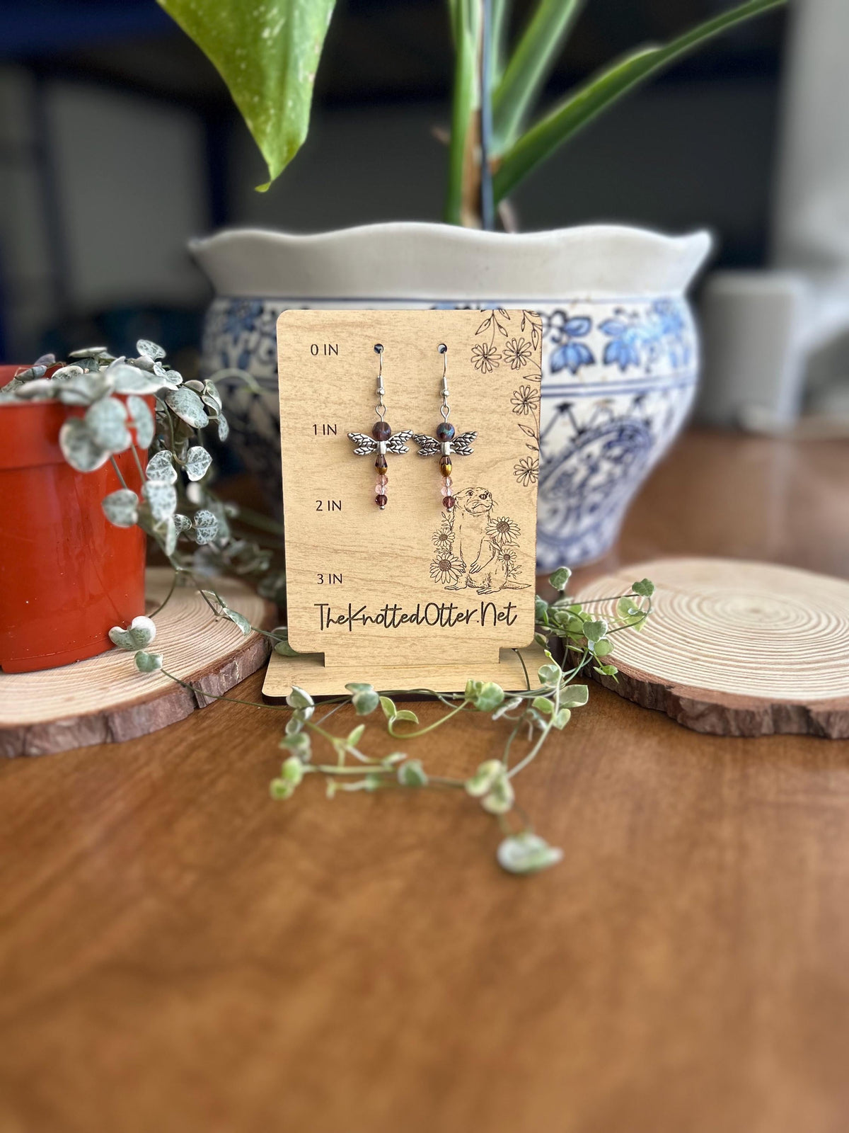 Dragonfly Earrings | Dangle Beaded Dragonfly | Cute Dangle Earrings